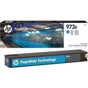 HP 973X Γνήσιο Μελάνι Εκτυπωτή InkJet Κυανό (F6T81AE)