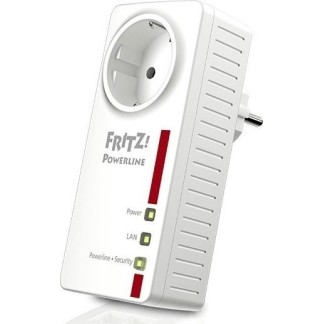 AVM Fritz! 1220E Powerline Διπλού Kit για Ενσύρματη Σύνδεση με Passthrough Πρίζα και 2 Θύρες Gigabit Ethernet