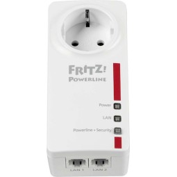 AVM Fritz! 1220E Powerline Διπλού Kit για Ενσύρματη Σύνδεση με Passthrough Πρίζα και 2 Θύρες Gigabit Ethernet