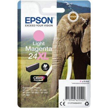 Epson 24XL Γνήσιο Μελάνι Εκτυπωτή InkJet Ανοιχτό Ματζέντα (C13T24364010 C13T24364012)