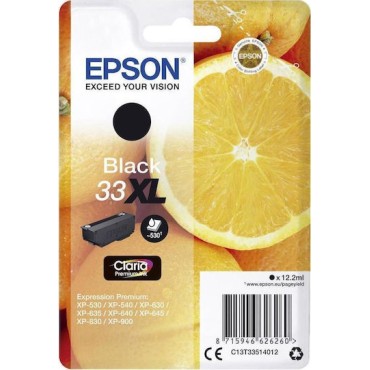 Epson 33XL Γνήσιο Μελάνι Εκτυπωτή InkJet Μαύρο (C13T33514010 C13T33514012)