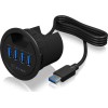 Icy Box USB 3.0 Hub 4 Θυρών με σύνδεση USB-A