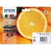 Epson 33 Γνήσιο Πακέτο 5 Μελανιών Εκτυπωτή InkJet Photo Μαύρο / Κίτρινο / Κυανό / Ματζέντα / Μαύρο (C13T33374010 C13T33374011)