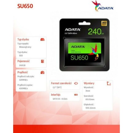 Adata Ultimate SU650 SSD 240GB 2.5'' SATA III
