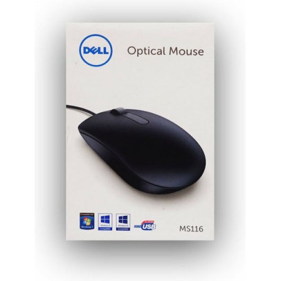 Dell MS116 Ενσύρματο Ποντίκι Μαύρο