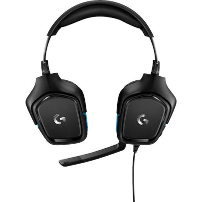 Logitech G432 7.1 Over Ear Gaming Headset με σύνδεση 3.5mm / USB Μπλε