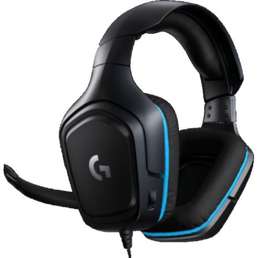 Logitech G432 7.1 Over Ear Gaming Headset με σύνδεση 3.5mm / USB Μπλε