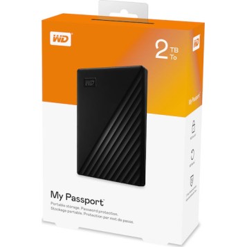 Western Digital My Passport (2019) USB 3.2 Εξωτερικός HDD 2TB 2.5" Μαύρο