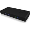 Icy Box USB-C / USB-A Docking Station με HDMI Ethernet και σύνδεση 2 Οθονών Μαύρο (IB-DK2251AC)