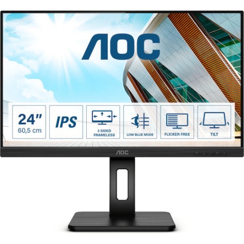 AOC Q24P2Q IPS Monitor 23.8" QHD 2560x1440 με Χρόνο Απόκρισης 4ms GTG