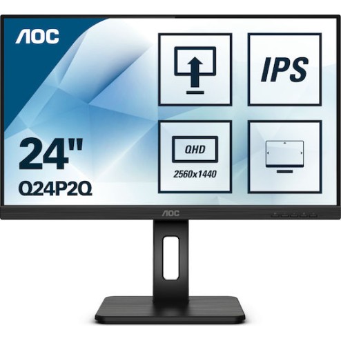 AOC Q24P2Q IPS Monitor 23.8" QHD 2560x1440 με Χρόνο Απόκρισης 4ms GTG