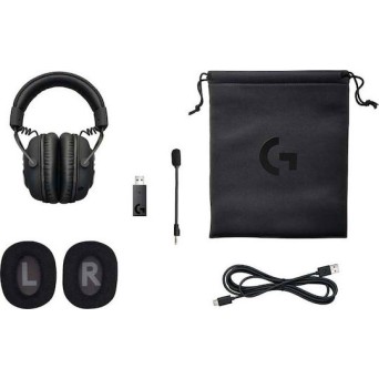 Logitech G Pro X Ασύρματο Over Ear Gaming Headset με σύνδεση USB