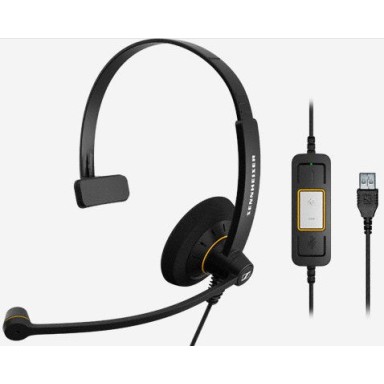Sennheiser SC-30-USB-ML Headset Call Center On Ear Multimedia Ακουστικά με μικροφωνο και σύνδεση USB-A