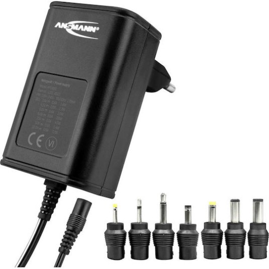 Ansmann APS 600 Universal Τροφοδοτικό 12 έως 12V με σετ βυσμάτων