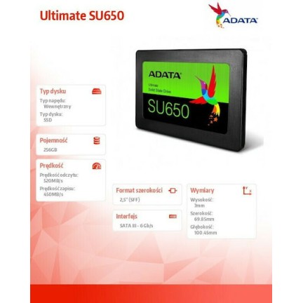 Adata Ultimate SU650 SSD 256GB 2.5'' SATA III